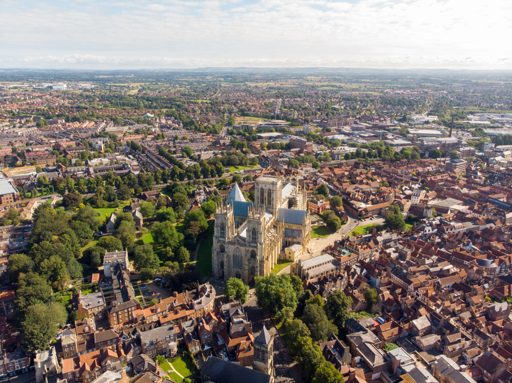 Aerial Of The Town Of Yor