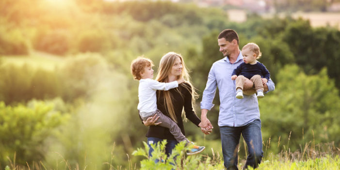 Young Family in Field