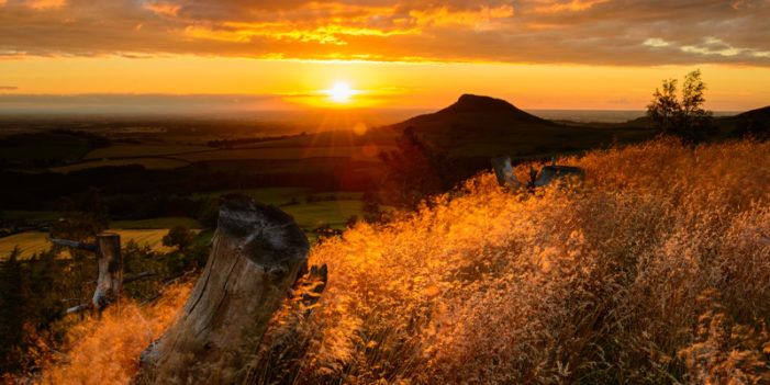 Sunset overlooking Yorkshire Moors