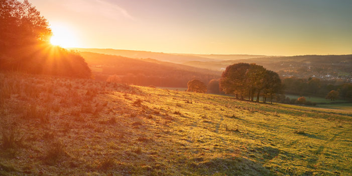 Sunset overlooking Yorkshire Moors