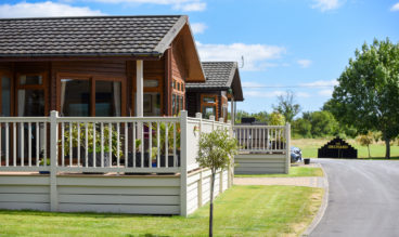 External shot of two lodges at Malton Grange